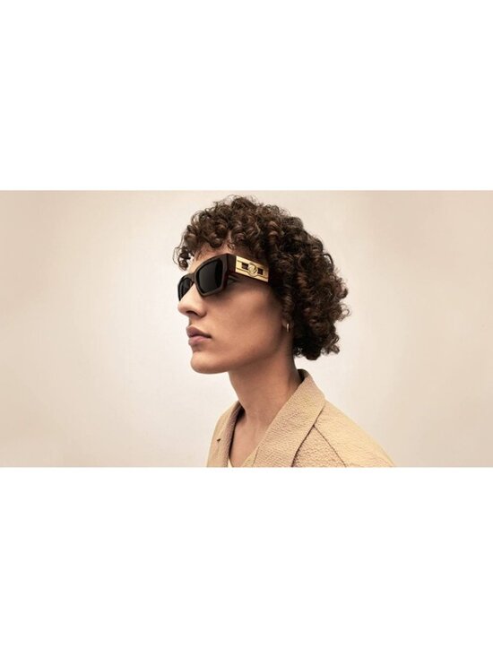 Versace VE4459 108/87 Unisex Sunglasses Havana Rectangle Frame, Grey Lenses main image 6